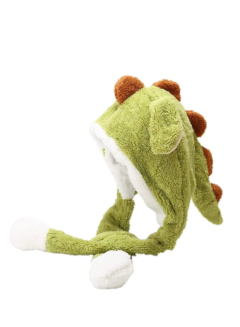 Excefore Animal Hat with Ears Moving Jumping Pop Up Beating Plush Dress Up Soft Jumping Animal Hat for Women Kids Party Birthday Gift 22 inches Animal Hat - Image 1