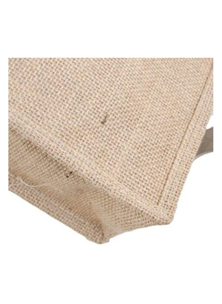Red Dot Gift - Red Dot Gift Linen Pu Coating Reusable Jute Shopping Bag Beach Blonde Handbags Canvas Tote Bags For Women Grocery Bag Large (10, H30*L40*W15cm) - Image 1