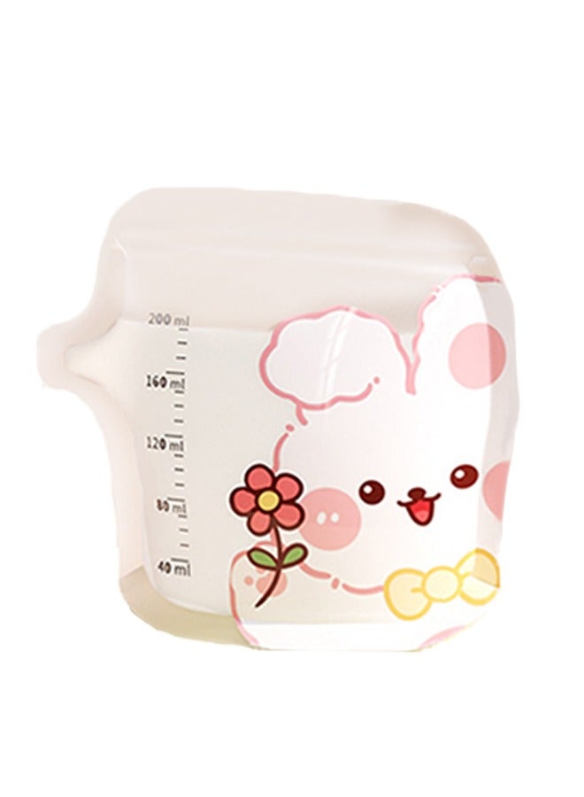 20 Pack 200ml Breast Milk Storage Bags with Double Zipper & Self-Standing Base, Leakproof Design for Nursing Mothers - Image 3