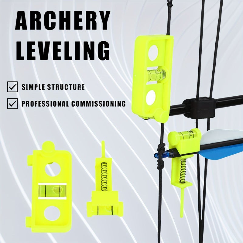 1 Set Yellow Portable Archery Bow Level Detachable Adjusting Tool - Image 1