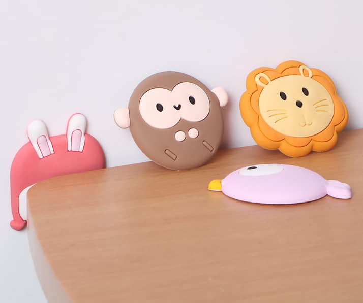 KolorFish Door Stopper Wall Protector (6 Pcs), Bumper Self Adhesive Door Knob Pads Soft Rubber Cute Pattern for Protecting Wall, Fridge Door, Cabinets, Toilet - Image 4