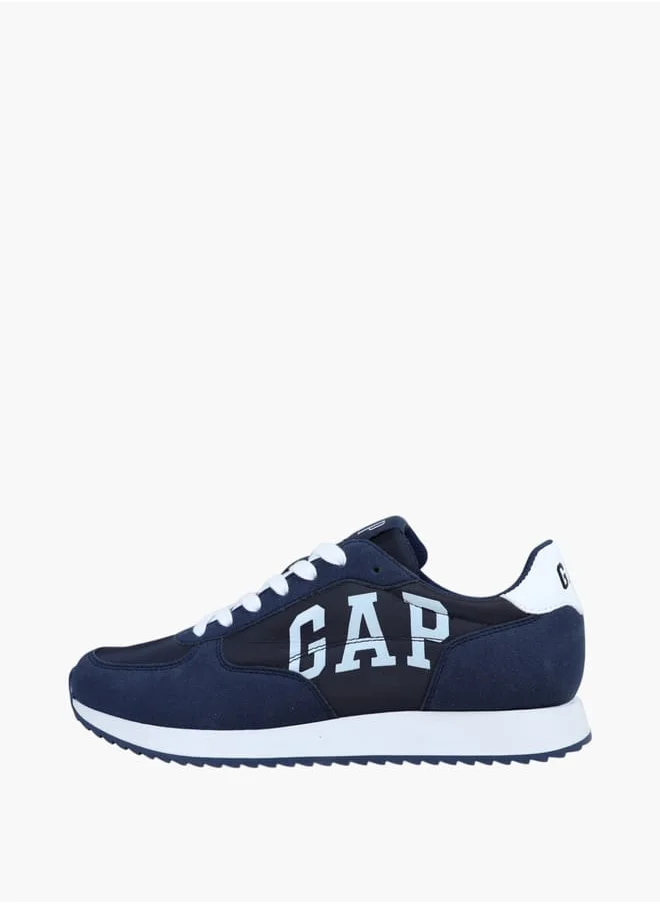 GAP Women's Logo Detail Sneakers with Lace-Up Closure