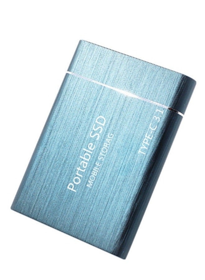 Type-C Mobile Solid State Drive Portable USB3.1 Interface SSD Shockproof Aluminum Alloy Solid State Drive for PC Laptop Mac Data Storage and Transfer and Android Phone, Computers and Tablets(1TB,BLUE) - Image 1