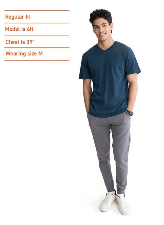 DaMENSCH - DAMENSCH Men's Constant Ottoman Fabric 500 Day Regular Fit Joggers - Glory Grey - Image 1