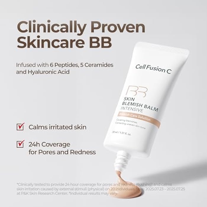 Cell Fusion C بالم عيوب البشرة من سيل فيوجن سي x مجموعة مكياج بيكاسو المحدودة رقم 23 بيج مميز | كريم BB + إسفنجة مكياج + لوحة خلط للعناية بالبشرة | تغطية لمدة 24 ساعة مع لمسة طبيعية، 1.01 أونصة سائلة. - Image 5