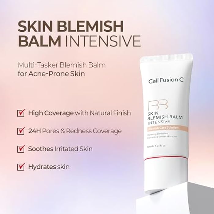 Cell Fusion C بالم عيوب البشرة من سيل فيوجن سي x مجموعة مكياج بيكاسو المحدودة رقم 23 بيج مميز | كريم BB + إسفنجة مكياج + لوحة خلط للعناية بالبشرة | تغطية لمدة 24 ساعة مع لمسة طبيعية، 1.01 أونصة سائلة. - Image 3