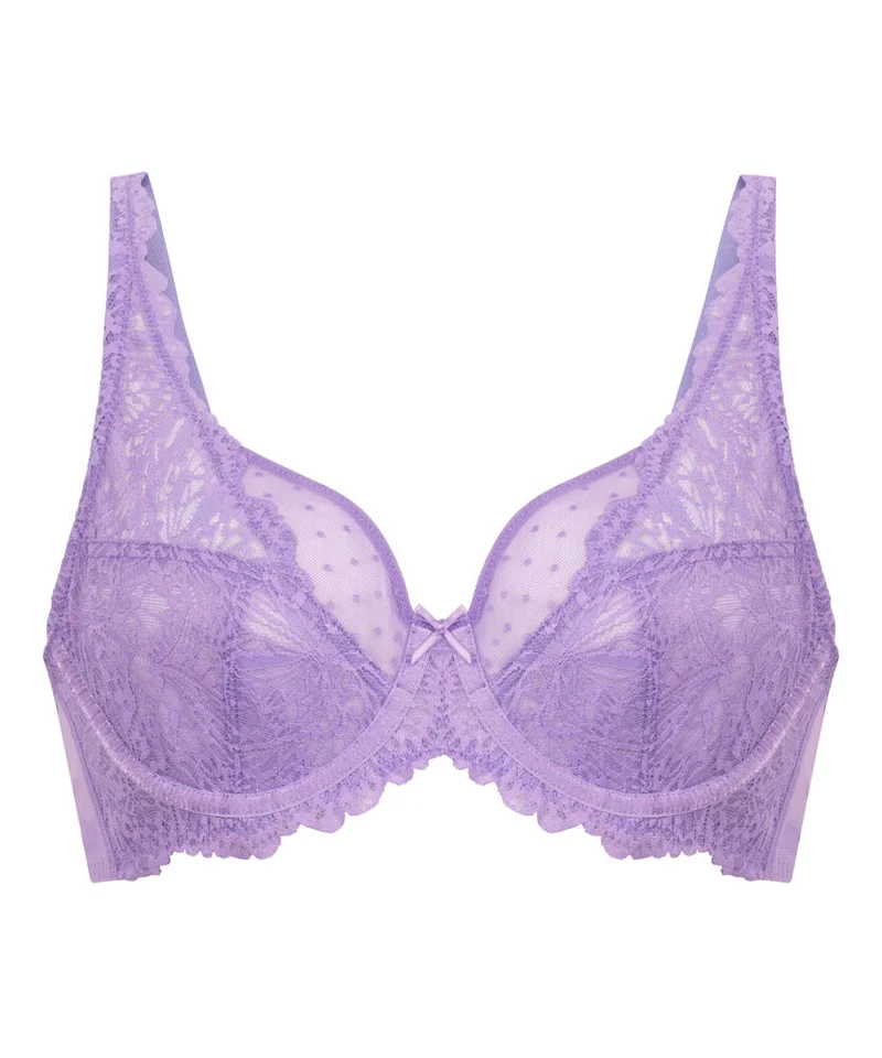 هانك مولر Lace Plunge neck bra