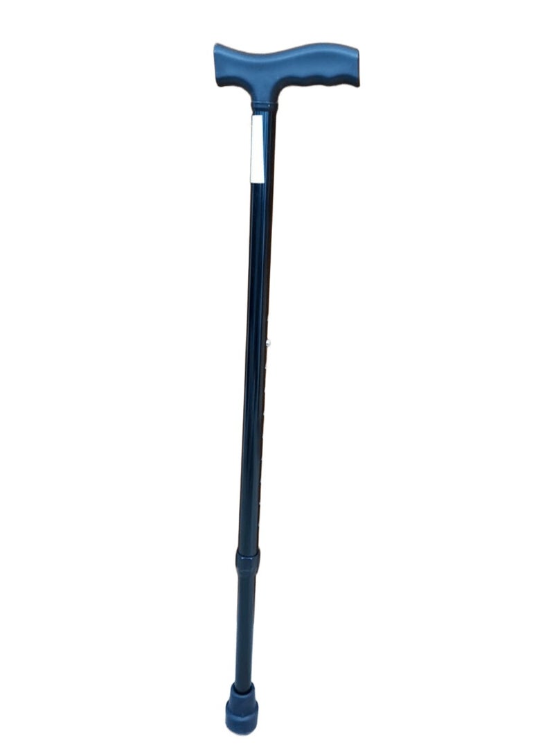 عصا المنيوم تطول وتقصر لكبار السن لون اسود - Image 1