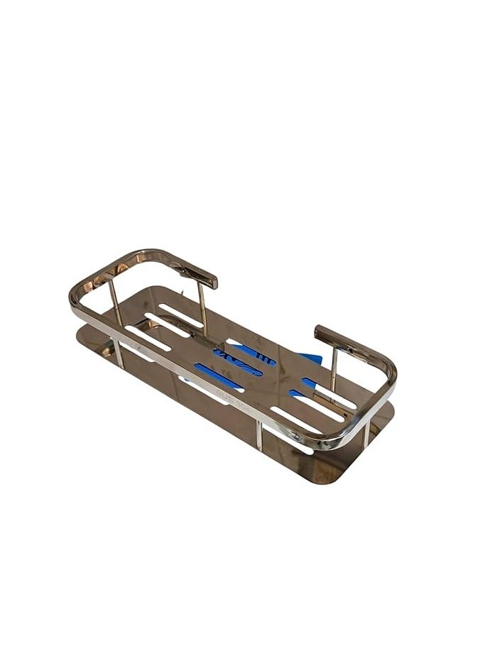 رفوف الحمام الاستانلس (رف كورنر 1 دور فضي) - Image 1