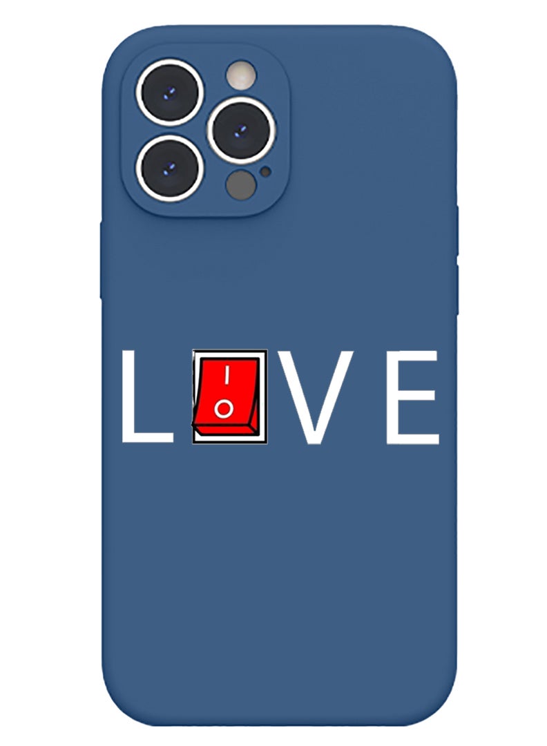 Theodor Protective Slim Fit Case Liquid Silicone Cover with Full Body Protection Anti-Scratch Shockproof Case For iPhone 12 Pro Max Blue  - Live - Image 1