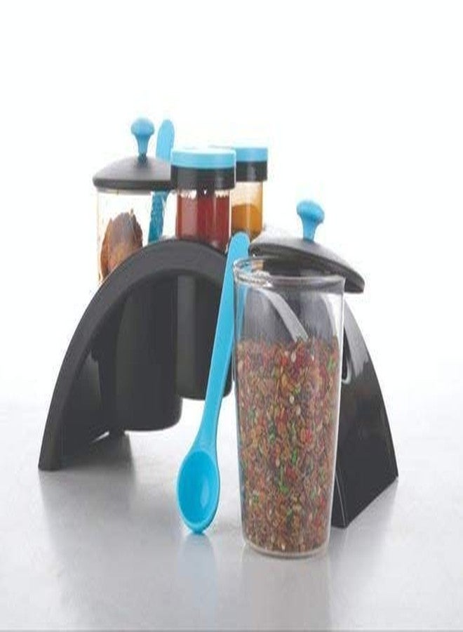 SKYUNION™ Kitchenware Smart Plastic Spice and Aachar Pickle Pickle Jar Container Condiment Set,Masala Tray,Dining,Spice Stand,Jar Box Transparent - Image 1