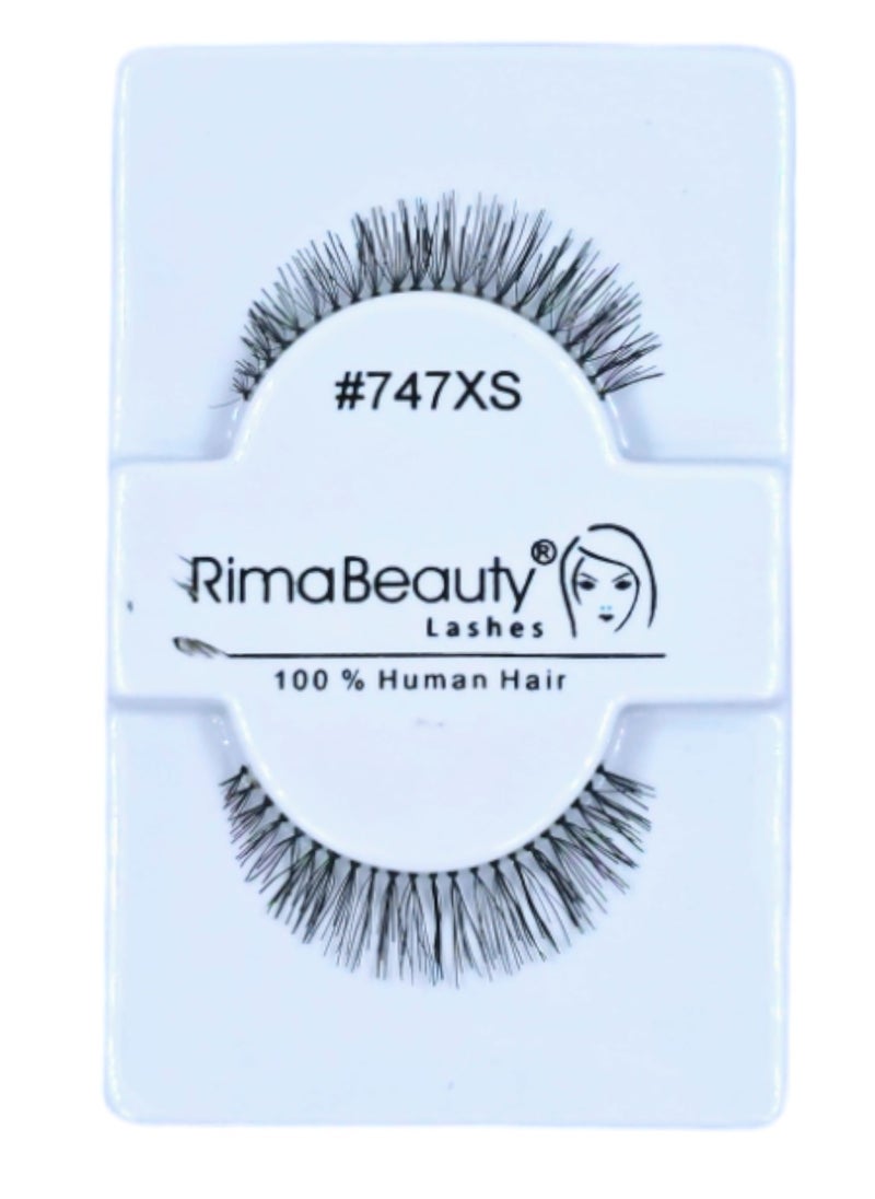 Rima Beauty Lashes - Human HAIR Black # 747 XS - Image 1
