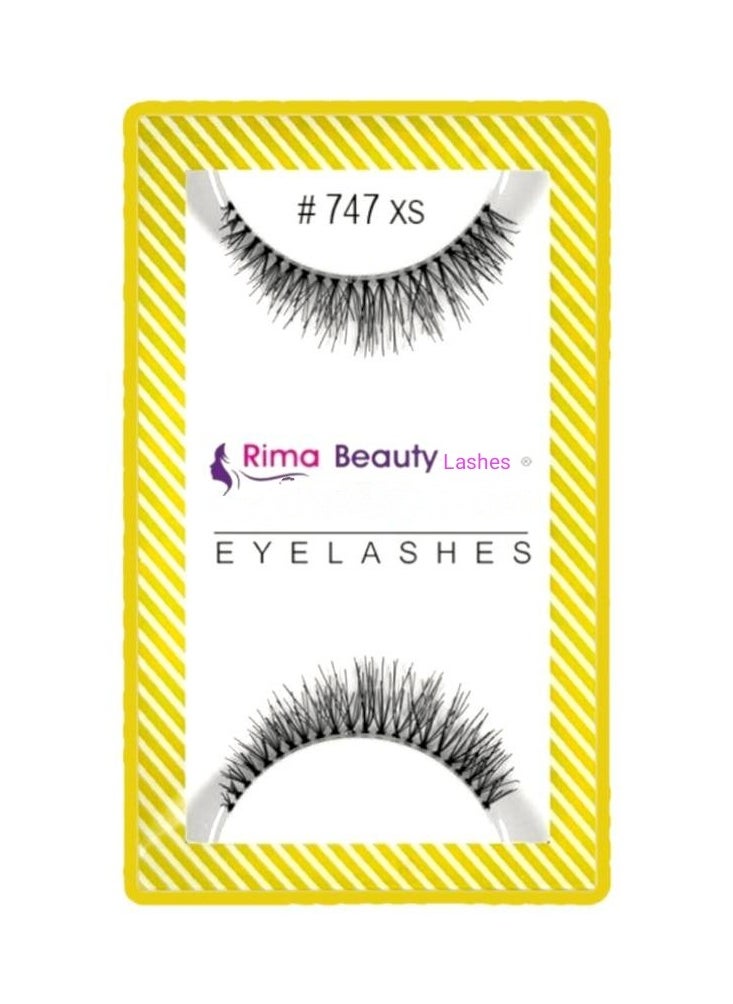 Rima Beauty Lashes - Human HAIR Black # 747 XS - Image 1