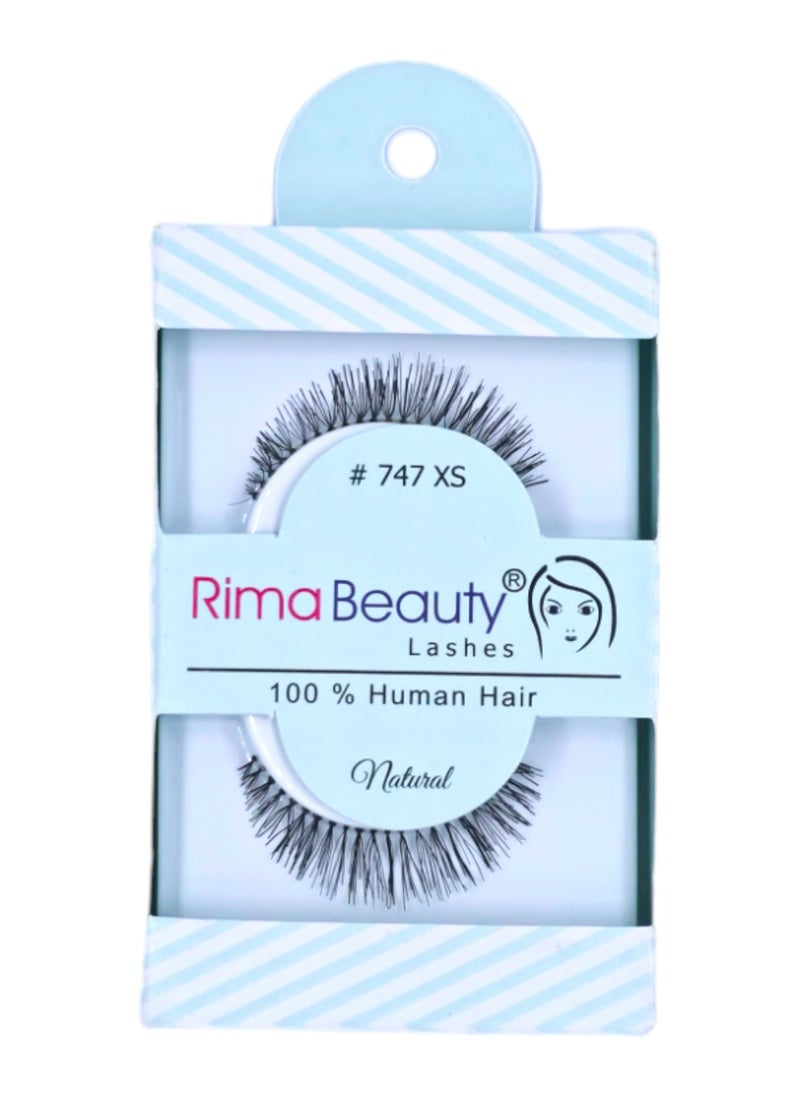 Rima Beauty Lashes - Human HAIR Black # 747 XS - Image 1