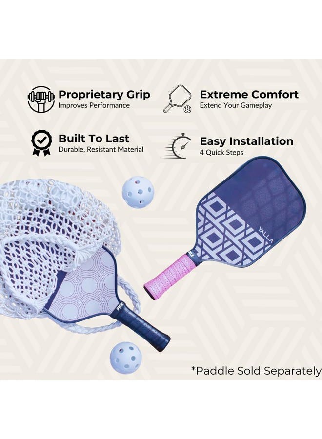 Tip Grips Pickle Pickleball Paddle Grip Tape - Black Overgrip Grip Wrap for Pickleball Racquet- Moisture Wicking Paddle Grip Wrap (2 Pack) - Image 3