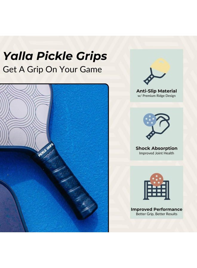 Tip Grips Pickle Pickleball Paddle Grip Tape - Black Overgrip Grip Wrap for Pickleball Racquet- Moisture Wicking Paddle Grip Wrap (2 Pack) - Image 2