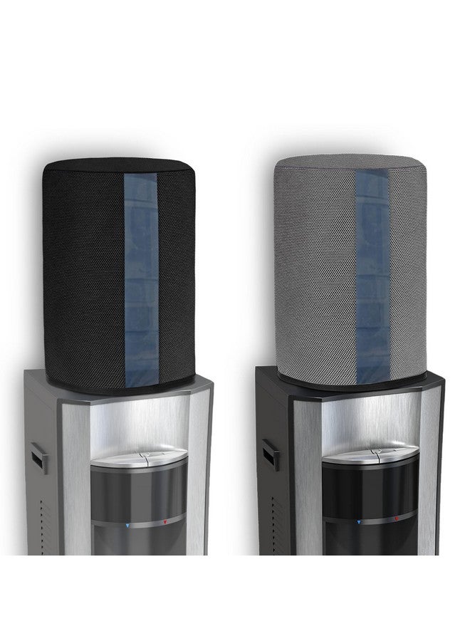 Cranique 20 ltr / litre Water Dispenser Bottle Jar Cover with Transparent Strap (Black & Grey Pack of 2) - Image 1