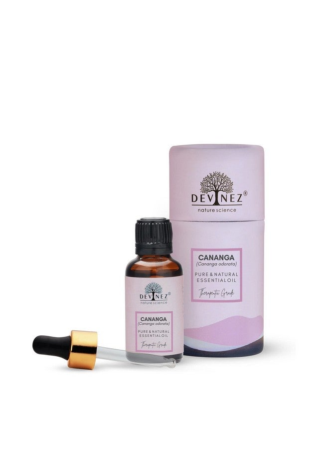 Devinez Cananga Essential Oil 100% Pure Natural & Undiluted 10Ml In Glass Bottle Reduce Tension Massage Soothe The Skin Nourishes Skin Moisturizing Dry Skin & Helpful Ins Positive Thoughts - Image 1