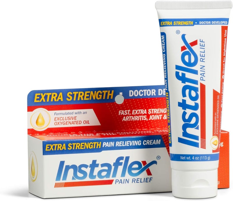 Instaflex Healthy Directions Instaflex Extra Strength Pain Relief Cream, with 2X The Pain-Fighting Ingredients, Rubs Out Your Toughest Muscle and Joint Pain (4 oz)