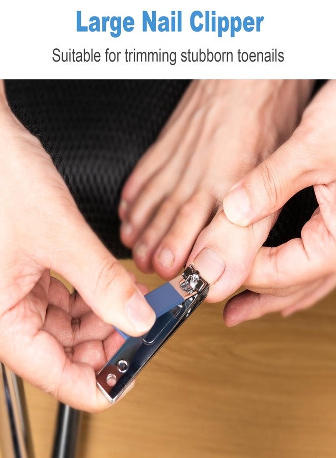 DUCOO Nail Clipper Set, 4 PCS Ultra Sharp Nail Clippers for Men, Women, Adults Toenail Fingernail Clippers, Stainless Steel Nail Cutter & File, Blue - Image 4