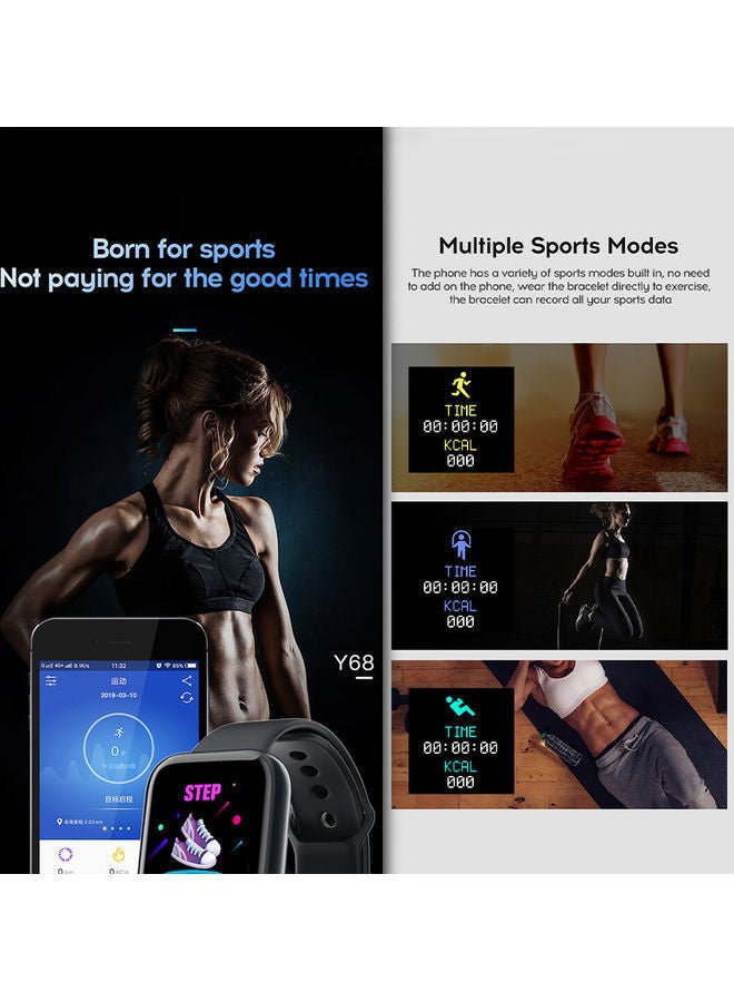 NIBEMINENT Multi-Functional Health Monitor Waterproof Smartwatch Silver/Black  - Image 3