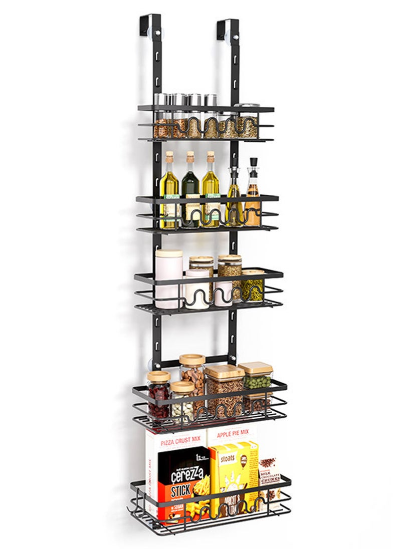 Sharpdo 4-Layer Door Hanging Basket Punch-Free Storage Rack, Suitable for Bathroom, Kitchen, Toilet 32*14.5*84cm  - Image 1