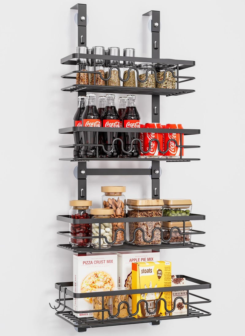 Sharpdo 4-Layer Door Hanging Basket Punch-Free Storage Rack, Suitable for Bathroom, Kitchen, Toilet 32*14.5*84cm  - Image 4
