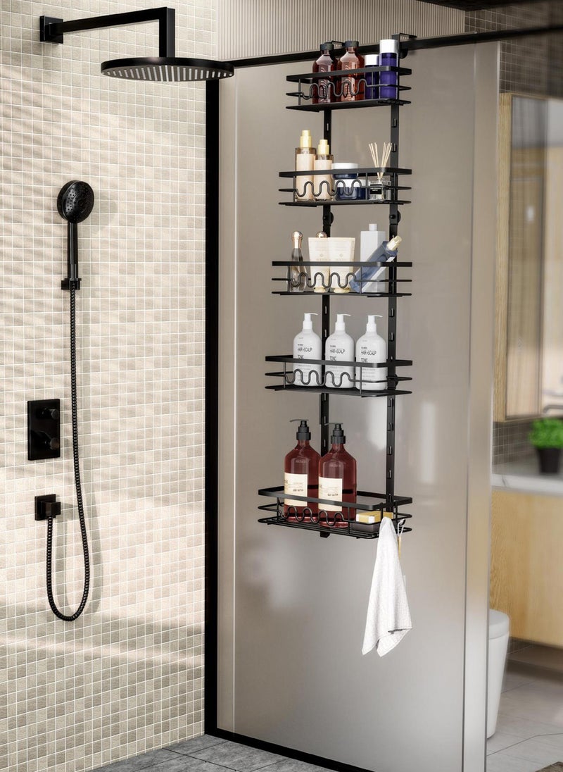 Sharpdo 4-Layer Door Hanging Basket Punch-Free Storage Rack, Suitable for Bathroom, Kitchen, Toilet 32*14.5*84cm  - Image 3