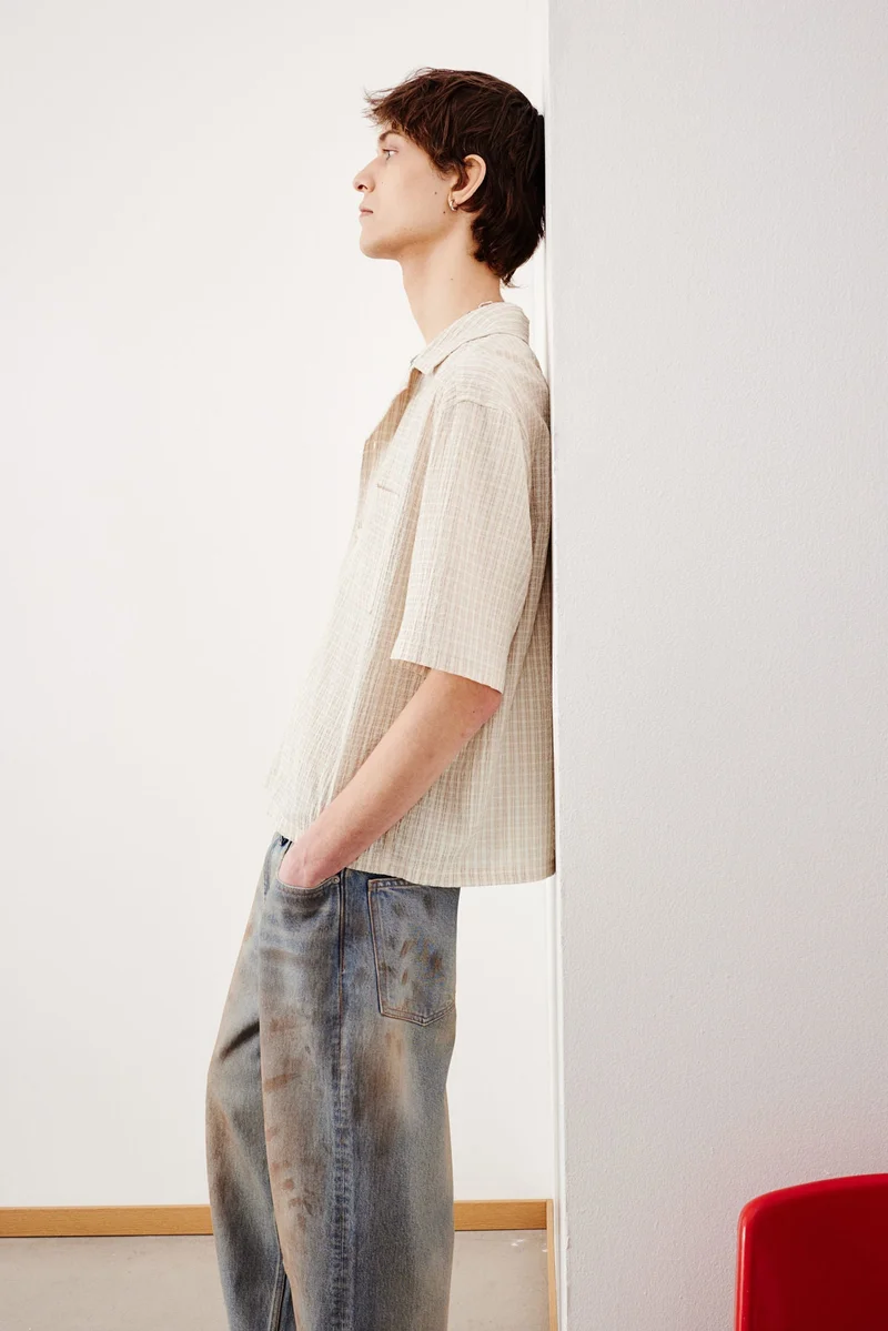 H&M Loose Fit Seersucker resort shirt
