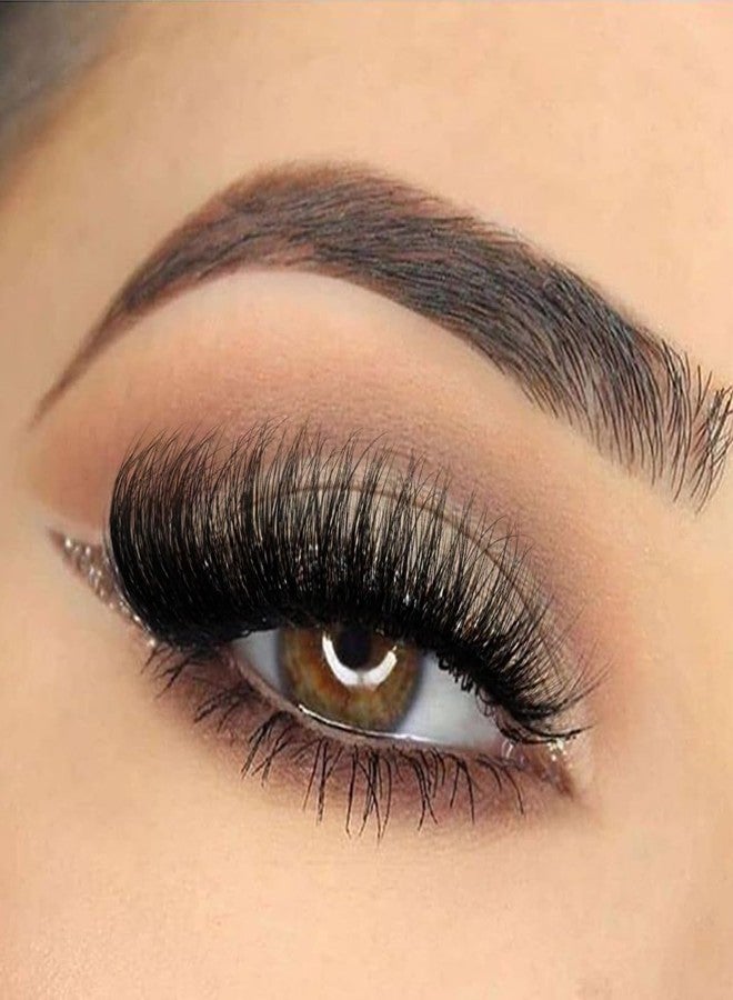 Kiromiro Mink Lashes False Eyelashes 18mm 3D Volume Cat Eye Lashes Faux Mink Eyelash Wispy Fake Eyelashes Thick Strips Lash Pack, 7 Pairs - Image 3