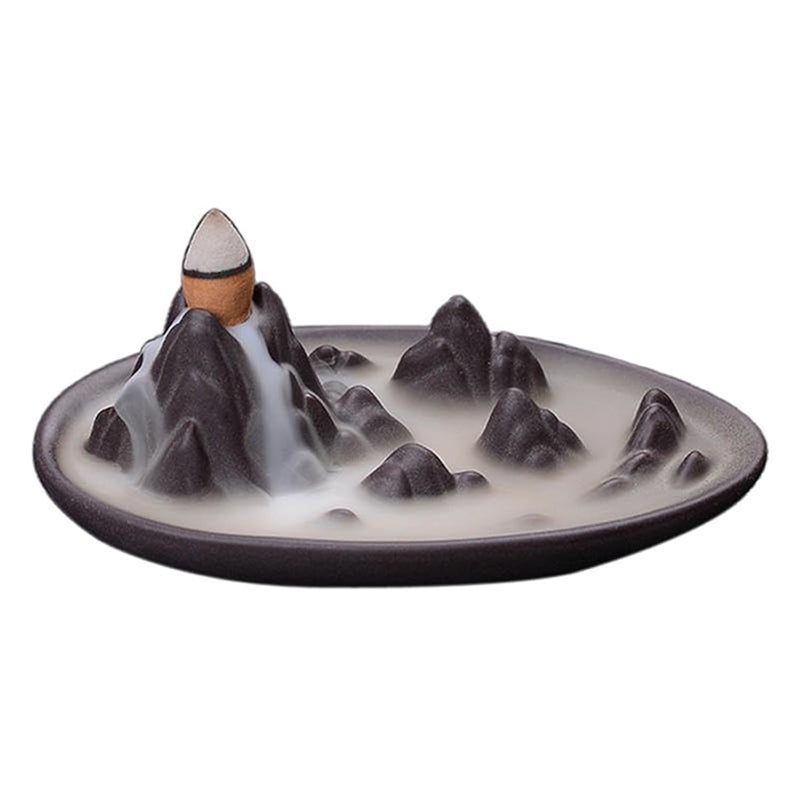 Yeehtech Ornaments Incense Burner, Ceramic Backflow Censer, Backflow Aromatherapy Incense Censer Holder for Home Reading Room Ornaments - Image 1