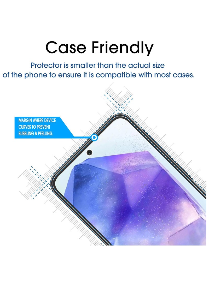 Amfilm - amFilm 3 Pack Screen Protector for Samsung Galaxy A35/A55 5G 2024,9H Hardness Tempered Glass,Anti Scratch,Bubble Free,Easy Installation - Image 1