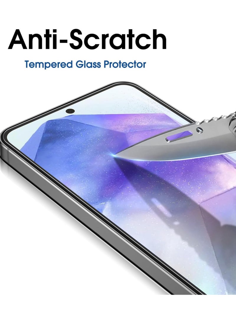 Amfilm - amFilm 3 Pack Screen Protector for Samsung Galaxy A35/A55 5G 2024,9H Hardness Tempered Glass,Anti Scratch,Bubble Free,Easy Installation - Image 1