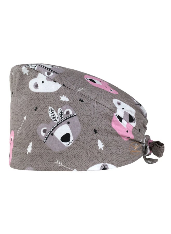 KUYING Nurse Hat With Small Fresh And Cute Pattern Medical Work Hat 
