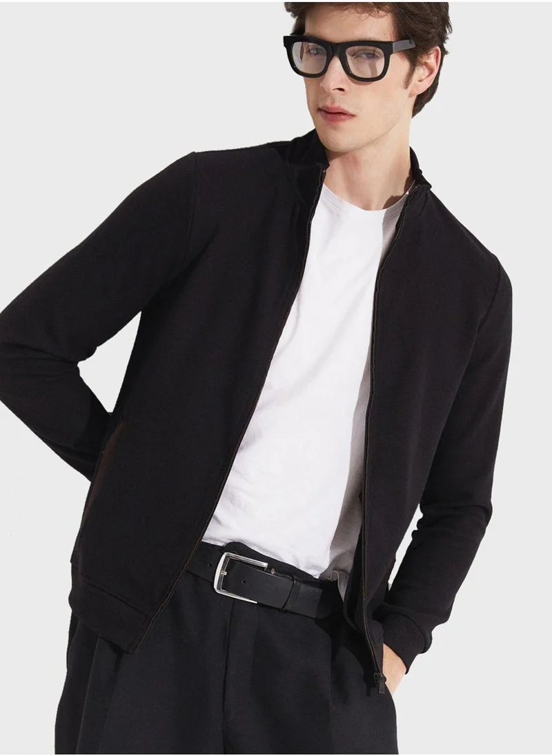 JUNE Essentail Half Zipper Sweatshirt