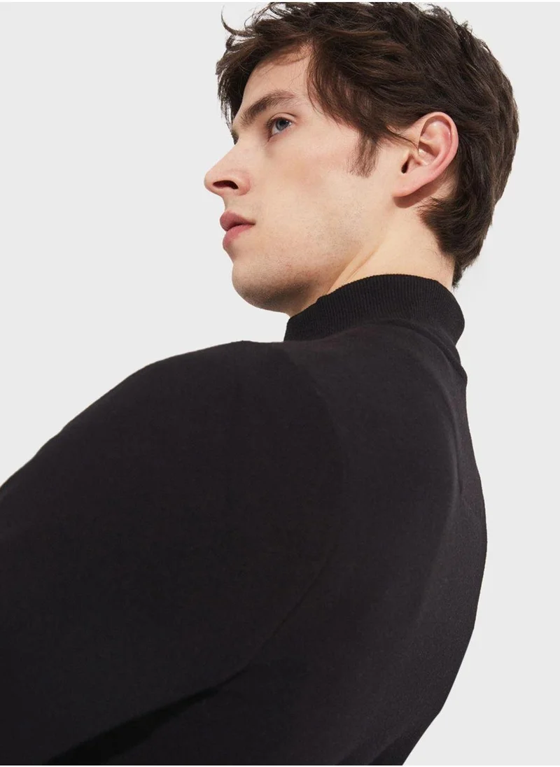 JUNE Essentail Half Zipper Sweatshirt