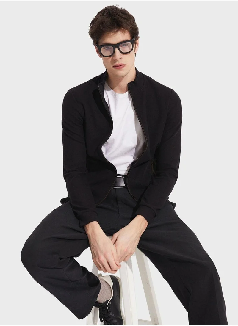 JUNE Essentail Half Zipper Sweatshirt