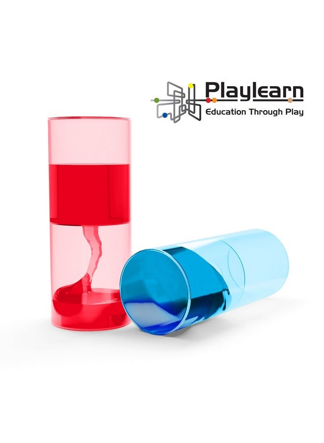 Playlearn USA Playlearn 8" Sensory Ooze Tube Liquid Timer - Sensory Tube Ooze Timer (Red Slow)  - Image 3