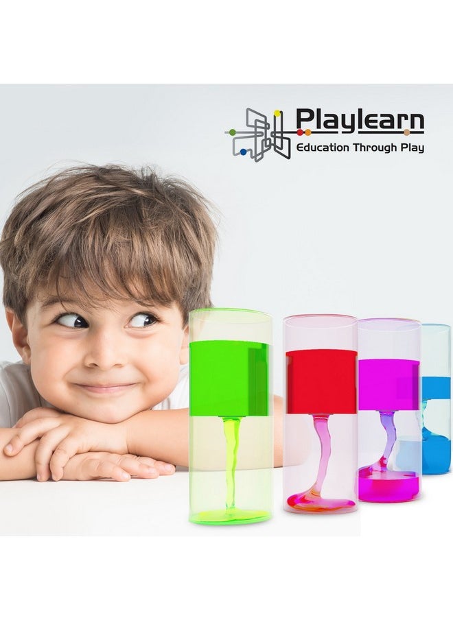 Playlearn USA Playlearn 8" Sensory Ooze Tube Liquid Timer - Sensory Tube Ooze Timer (Red Slow)  - Image 5