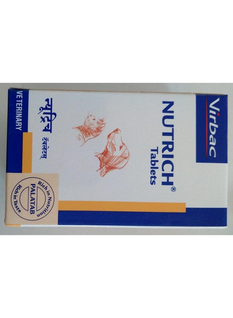 Virbac Nutrich Tablets - Dog Nutrition in Tablet Form - 60 Tablets - Image 2