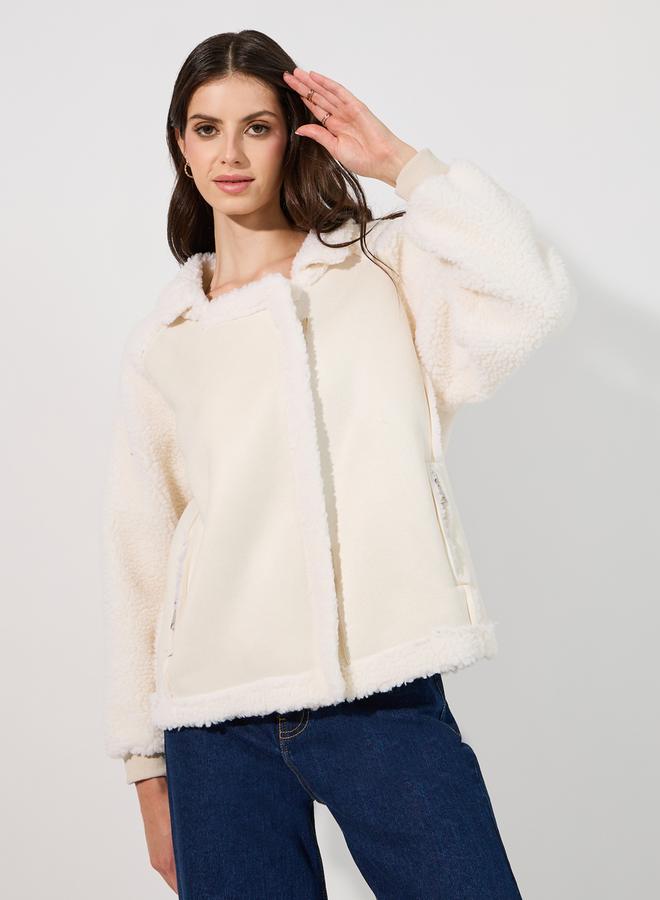 Styli Oversized Regular Length Aviator Jacket - Image 1