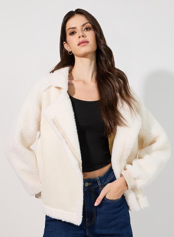 Styli Oversized Regular Length Aviator Jacket - Image 3