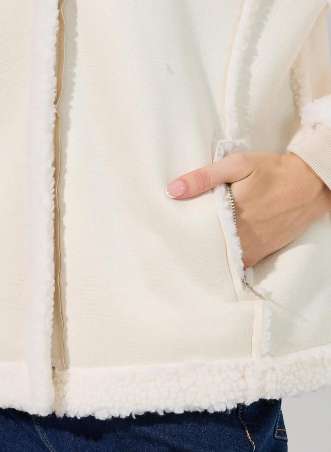 Styli Oversized Regular Length Aviator Jacket - Image 4