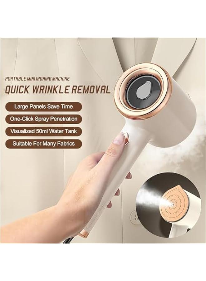 MIXDE Portable Mini Ironing Machine, Travel Mini Steam Iron, Handheld Mini Ironing Machine for Clothes, Fast Preheating Steam Dry Ironing for Home and Travel - Image 3