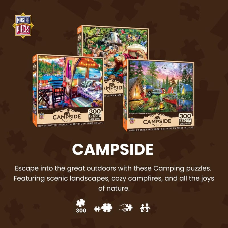MasterPieces 300 Piece EZ Grip Jigsaw Puzzle - Pine Valley Camp - 18"x24" - Image 2