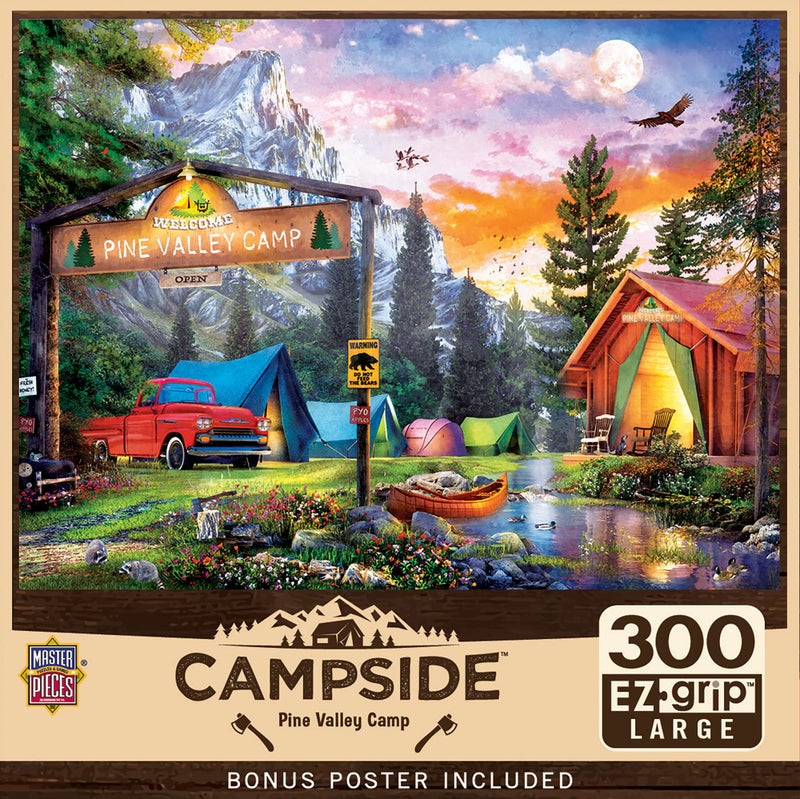 MasterPieces 300 Piece EZ Grip Jigsaw Puzzle - Pine Valley Camp - 18"x24" - Image 1