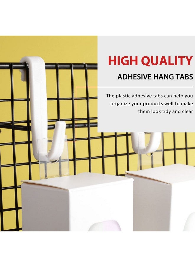 Yulejo 600 Pcs Clear Hook Hang Tabs Round Hole Hang Tags 7/8 X 11/4 Inches Self Adhesive Hanging Tabs Heavy Duty Sticky Adhesive Hang Tags Plastic Hanging Tabs For Merchandise Store Retail Displays - Image 3