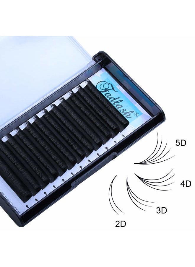 FADLASH - Easy Fan Volume Lashes DD Curl 15mm 4D-20D Rapid Blooming Volume Lash Extensions Knot-free Black PBT Synthetic Soft Comfortable Eyelash Extensions - Image 1