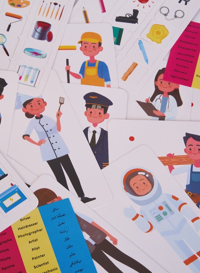 Montessori Arabic Early Education Card Games, Career Exploration Interactive Learning Cards Kit, Arabic Learning Toy for Kids - Image 5