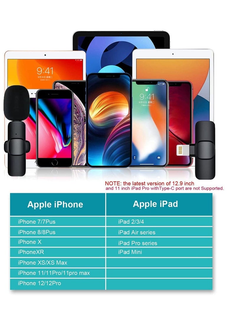 Wireless Lavalier Microphone for iPhone iPad Mini Mic for YouTube Facebook Live Stream Video Recording - Image 3